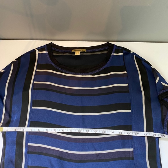 BANDOLERA Navy Black Striped Short Sleeved Top EUC - Picture 6 of 7